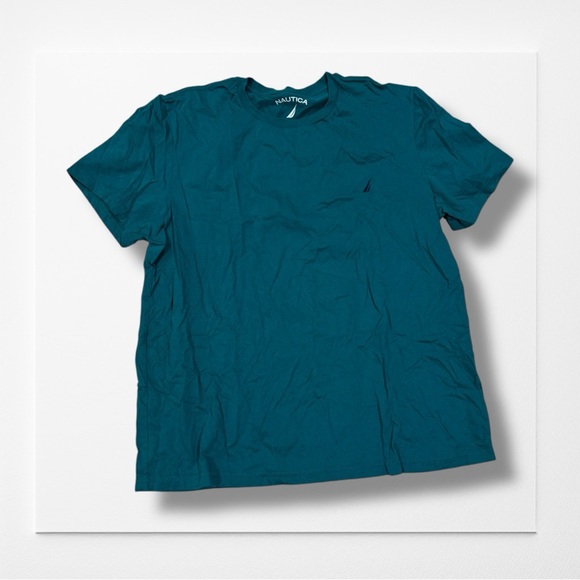 NAUTICA Short Sleeved Teal T-Shirt, Men’s Large - Picture 1 of 3
